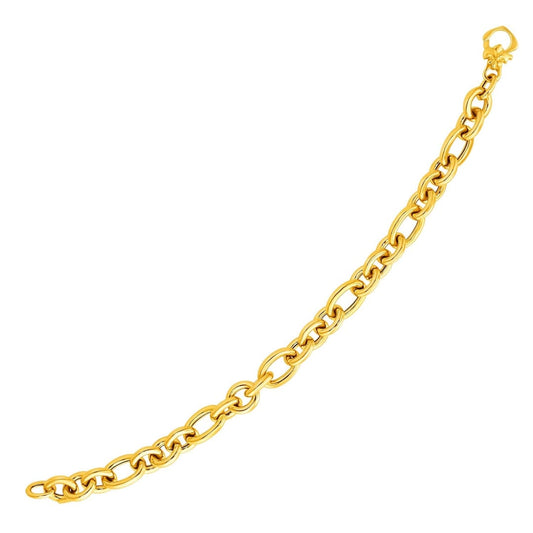 14k Yellow Gold Oval Link Bracelet | Richard Cannon Jewelry
