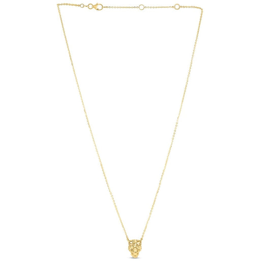 14k Yellow Gold Panther Head Necklace | Richard Cannon Jewelry
