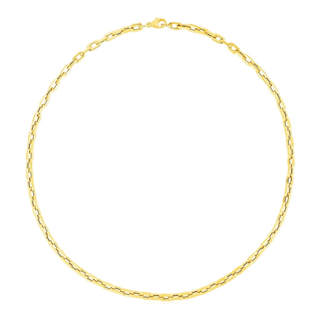 14k Yellow Gold Paperclip Chain Necklace | Richard Cannon Jewelry