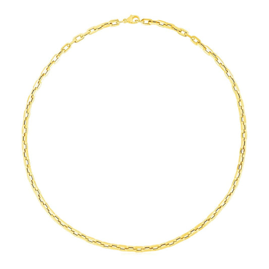 14k Yellow Gold Paperclip Chain Necklace | Richard Cannon Jewelry