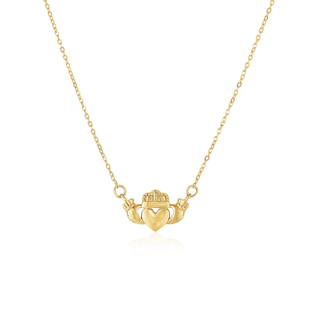 14k Yellow Gold Pendant with Claddagh Symbol | Richard Cannon Jewelry