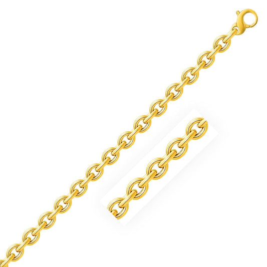 14k Yellow Gold Polished Cable Motif Bracelet | Richard Cannon Jewelry