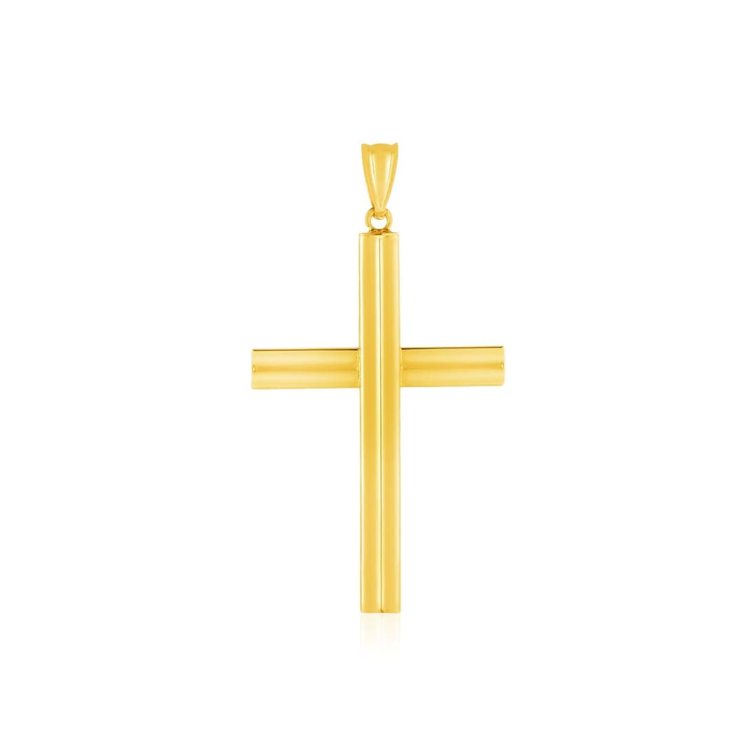 14k Yellow Gold Polished Cross Pendant | Richard Cannon Jewelry