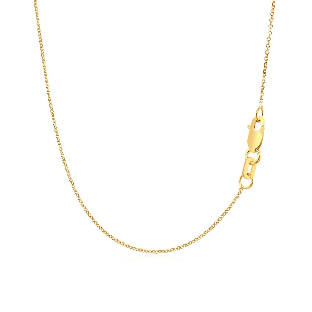 14k Yellow Gold Polished Moon Necklace with Diamond | Richard Cannon Jewelry