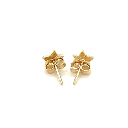 14k Yellow Gold Post Earrings with Stars | Richard Cannon Jewelry