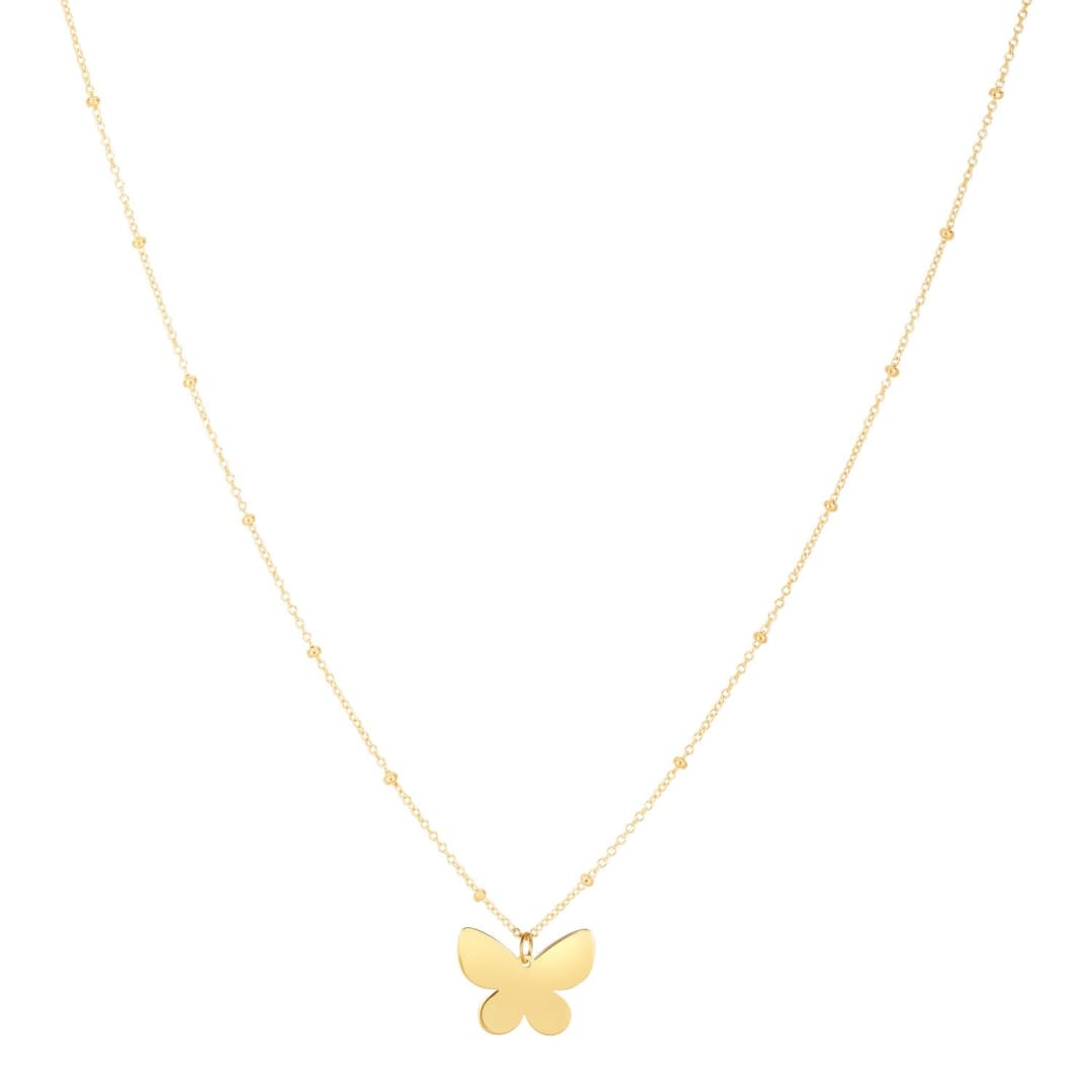 14k Yellow Gold Ppillon Butterfly Necklace | Richard Cannon Jewelry