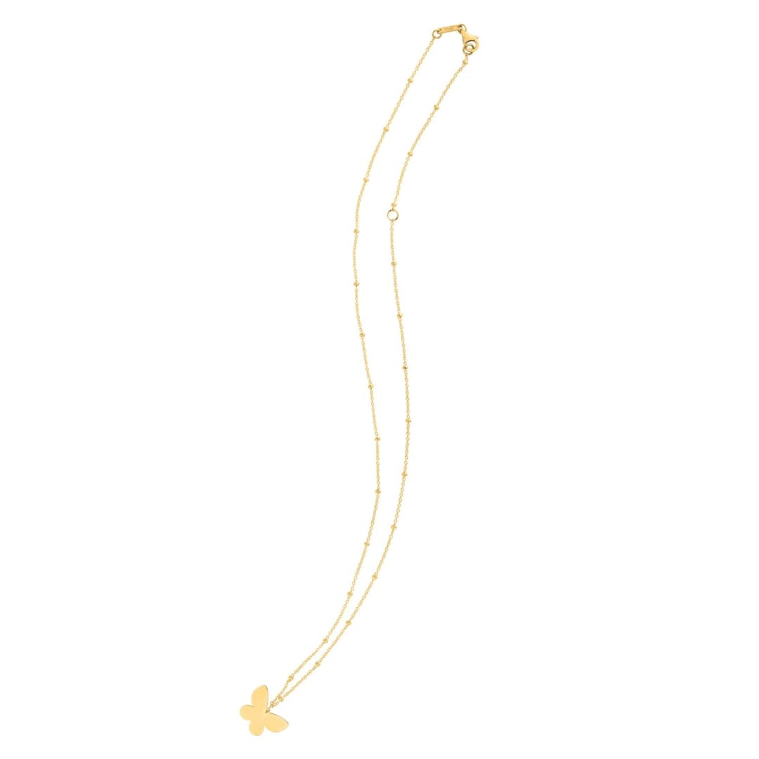 14k Yellow Gold Ppillon Butterfly Necklace | Richard Cannon Jewelry