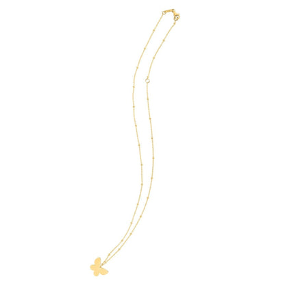 14k Yellow Gold Ppillon Butterfly Necklace | Richard Cannon Jewelry