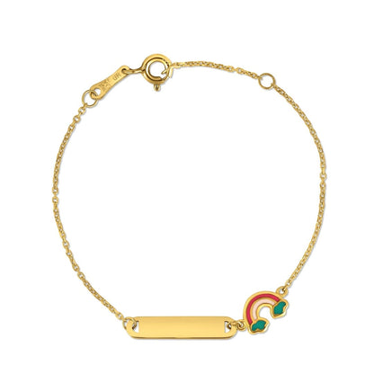 14k Yellow Gold Rainbow Childrens Bracelet | Richard Cannon Jewelry