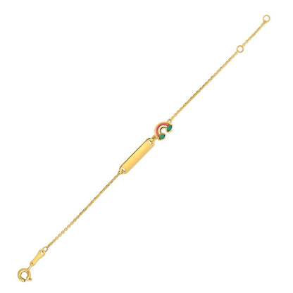 14k Yellow Gold Rainbow Childrens Bracelet | Richard Cannon Jewelry