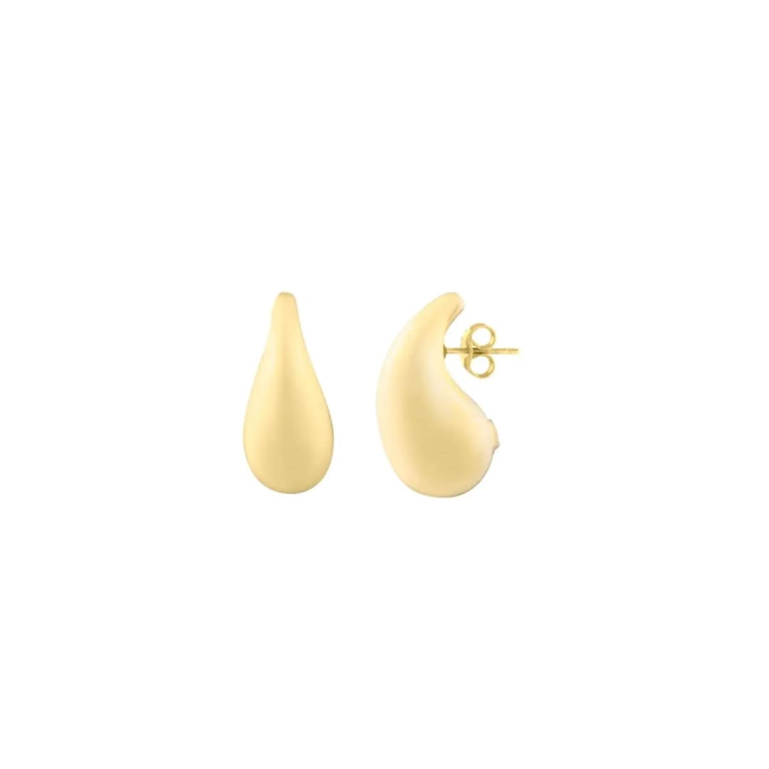 14k Yellow Gold Raindrop Studs | Richard Cannon Jewelry