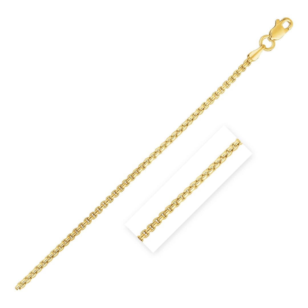 14k Yellow Gold Round Box Chain 1.35 mm | Richard Cannon Jewelry