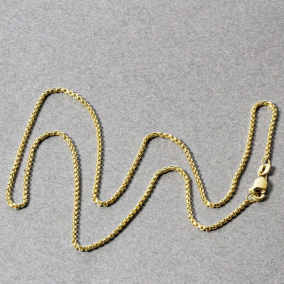 14k Yellow Gold Round Box Chain 1.35 mm | Richard Cannon Jewelry