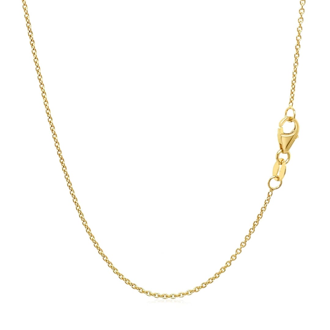 14k Yellow Gold Round Cable Link Chain 1.1mm | Richard Cannon Jewelry