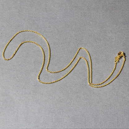 14k Yellow Gold Round Cable Link Chain 1.1mm | Richard Cannon Jewelry