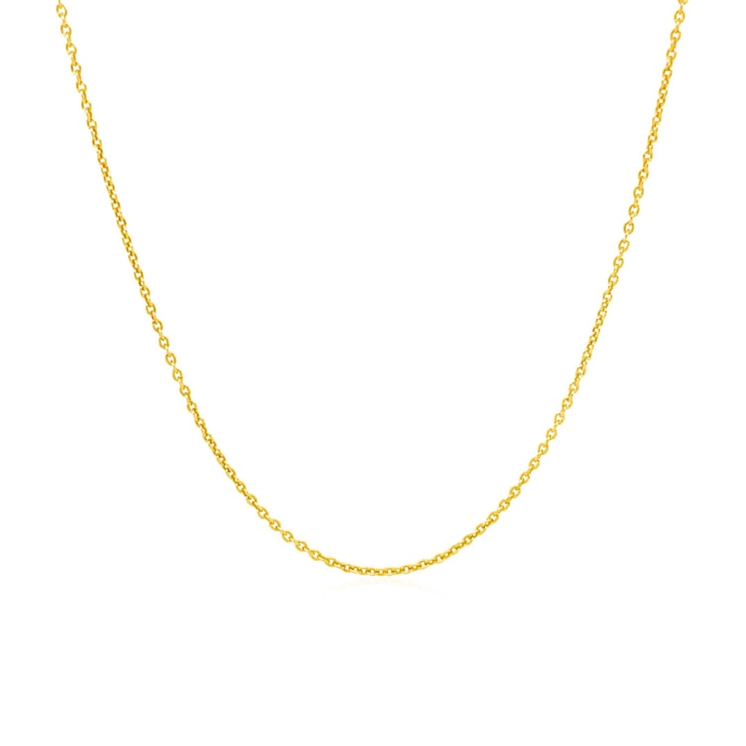 14k Yellow Gold Round Cable Link Chain 1.1mm | Richard Cannon Jewelry