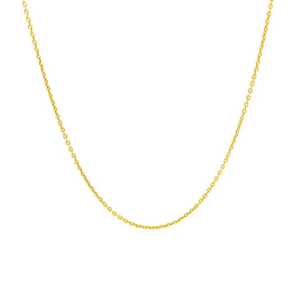 14k Yellow Gold Round Cable Link Chain 1.1mm | Richard Cannon Jewelry