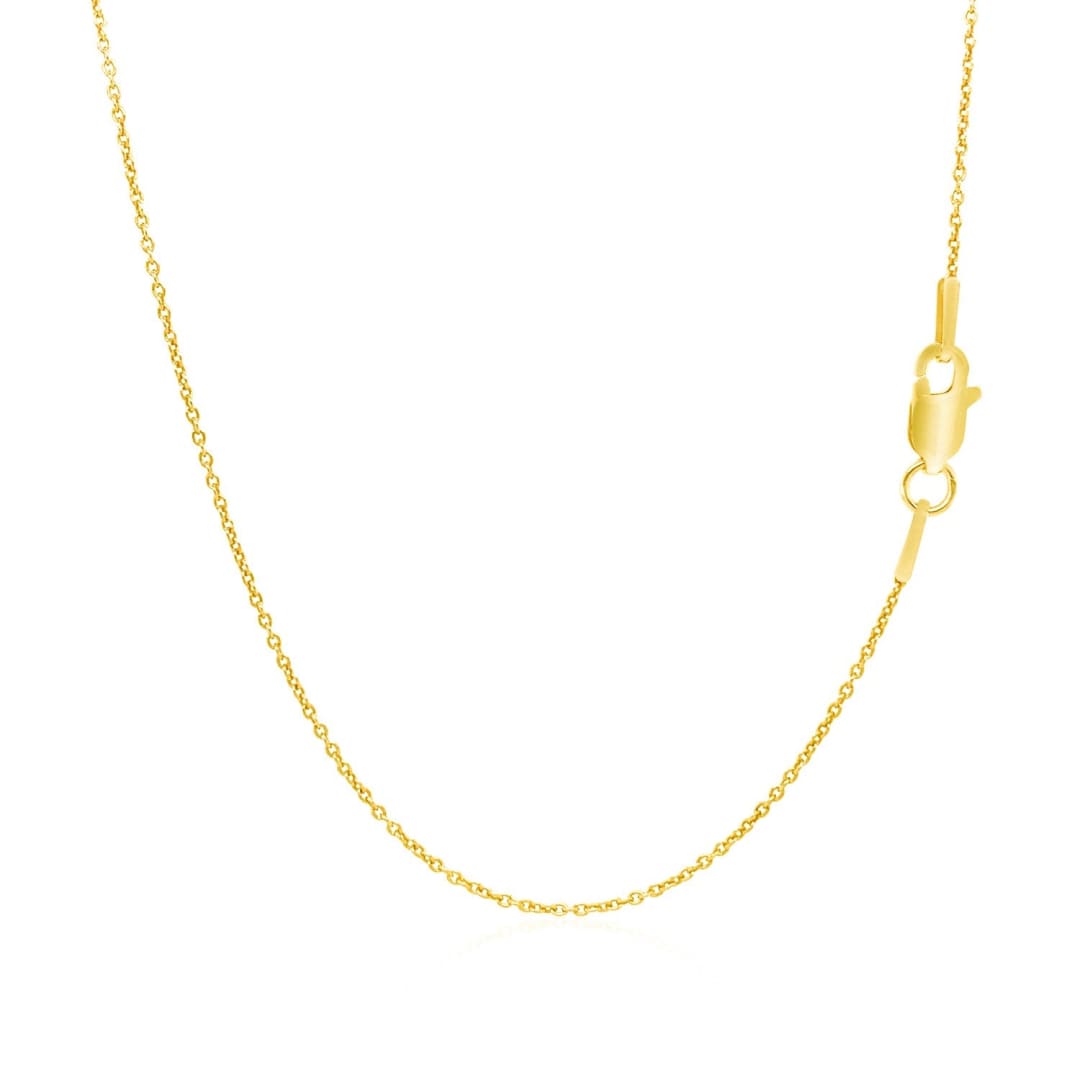 14k Yellow Gold Round Cable Link Chain 1.1mm | Richard Cannon Jewelry