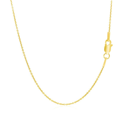 14k Yellow Gold Round Cable Link Chain 1.1mm | Richard Cannon Jewelry