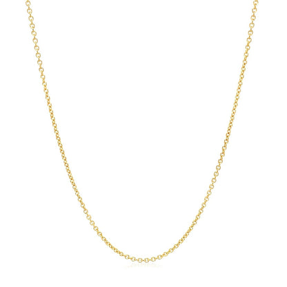 14k Yellow Gold Round Cable Link Chain 1.2mm | Richard Cannon Jewelry