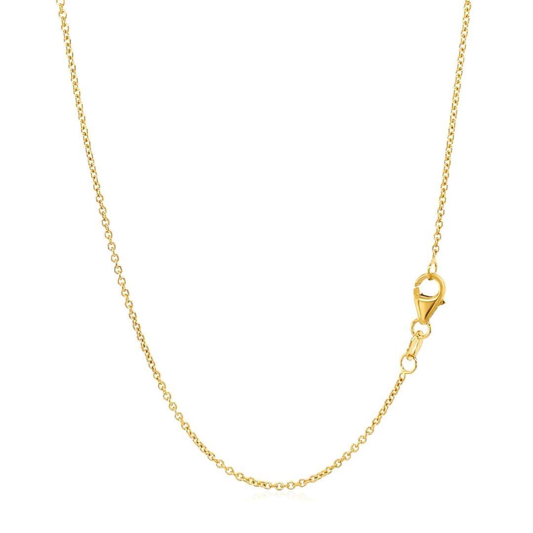 14k Yellow Gold Round Cable Link Chain 1.2mm | Richard Cannon Jewelry