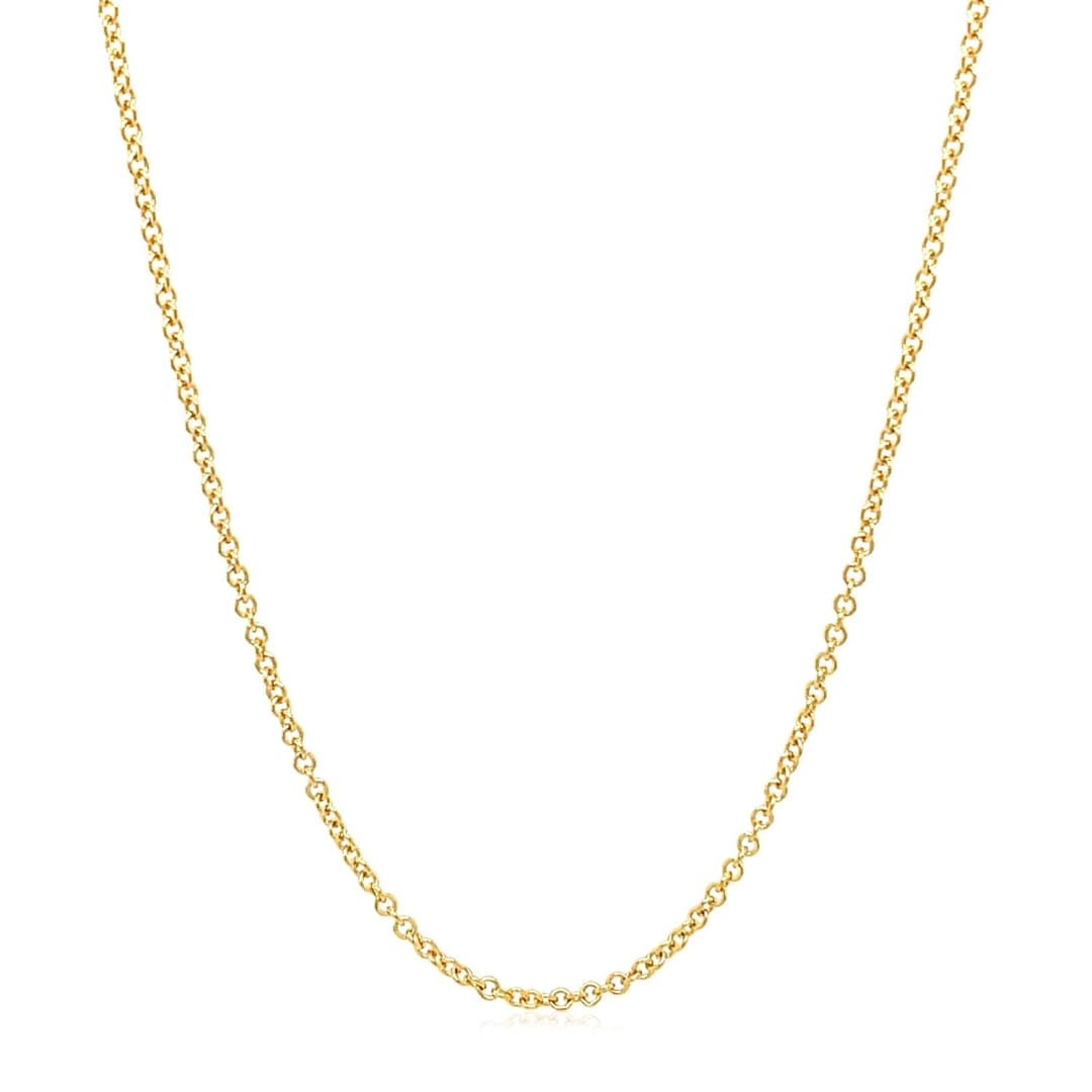 14k Yellow Gold Round Cable Link Chain 1.5mm | Richard Cannon Jewelry