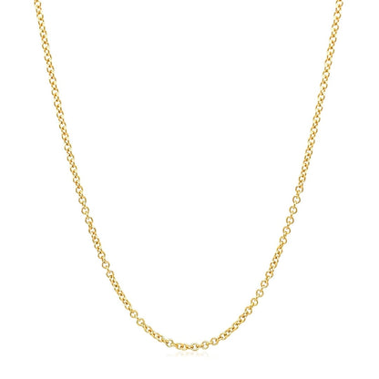 14k Yellow Gold Round Cable Link Chain 1.5mm | Richard Cannon Jewelry