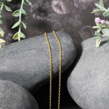 14k Yellow Gold Round Cable Link Chain 1.5mm | Richard Cannon Jewelry