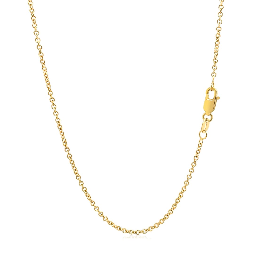 14k Yellow Gold Round Cable Link Chain 1.5mm | Richard Cannon Jewelry