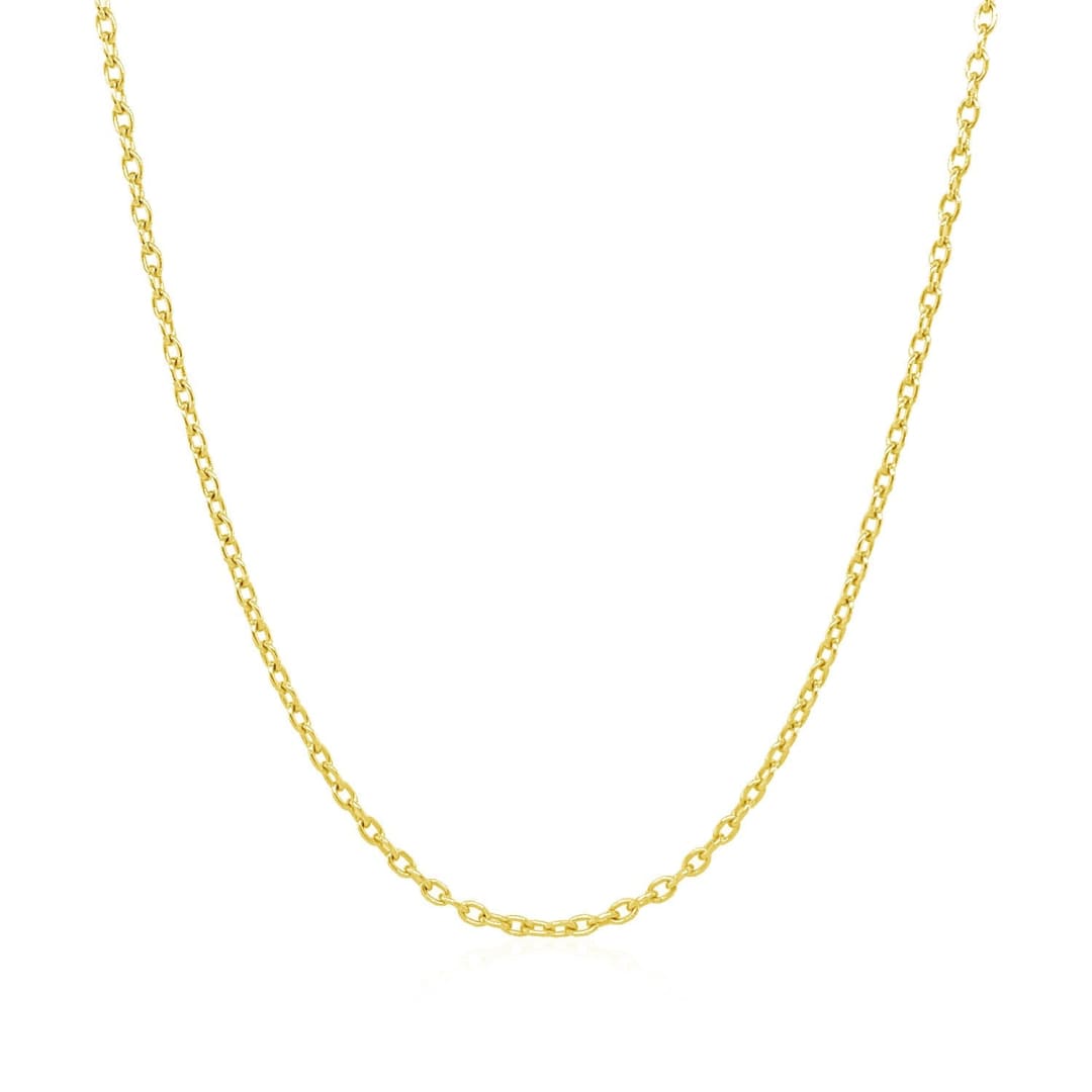 14k Yellow Gold Round Cable Link Chain 1.5mm | Richard Cannon Jewelry