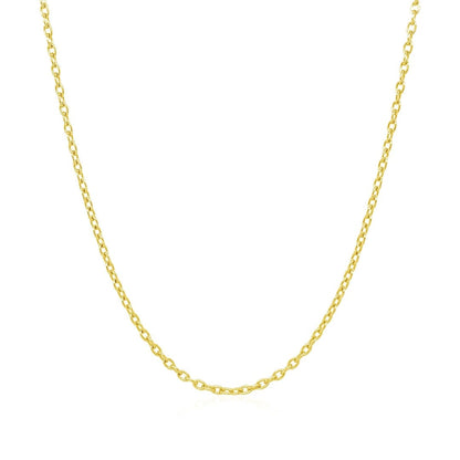 14k Yellow Gold Round Cable Link Chain 1.5mm | Richard Cannon Jewelry