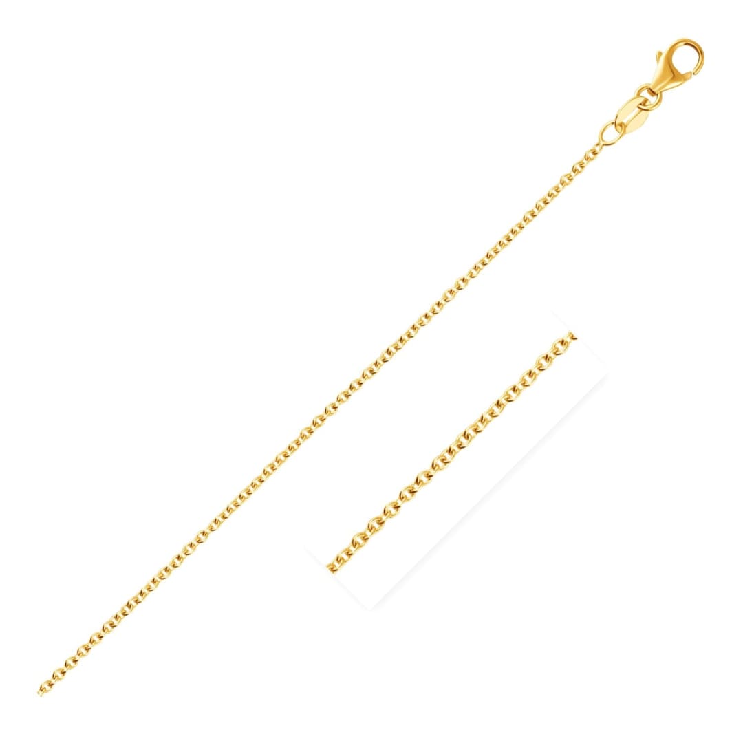 14k Yellow Gold Round Cable Link Chain 1.5mm | Richard Cannon Jewelry