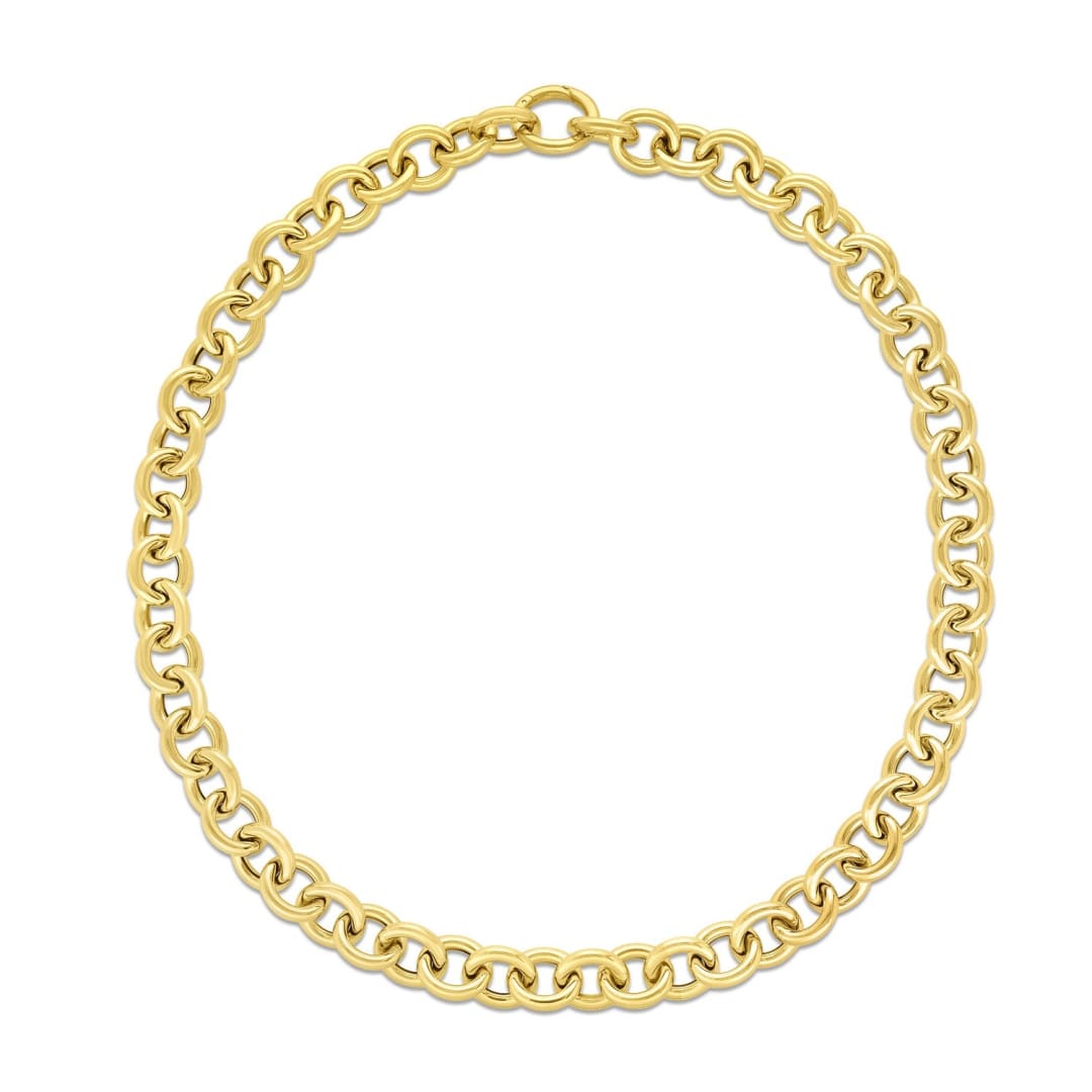 14k Yellow Gold Round Link Chain Necklace | Richard Cannon Jewelry