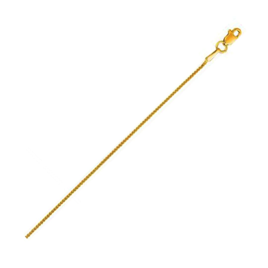 14k Yellow Gold Round Wheat Chain 0.80mm | Richard Cannon Jewelry