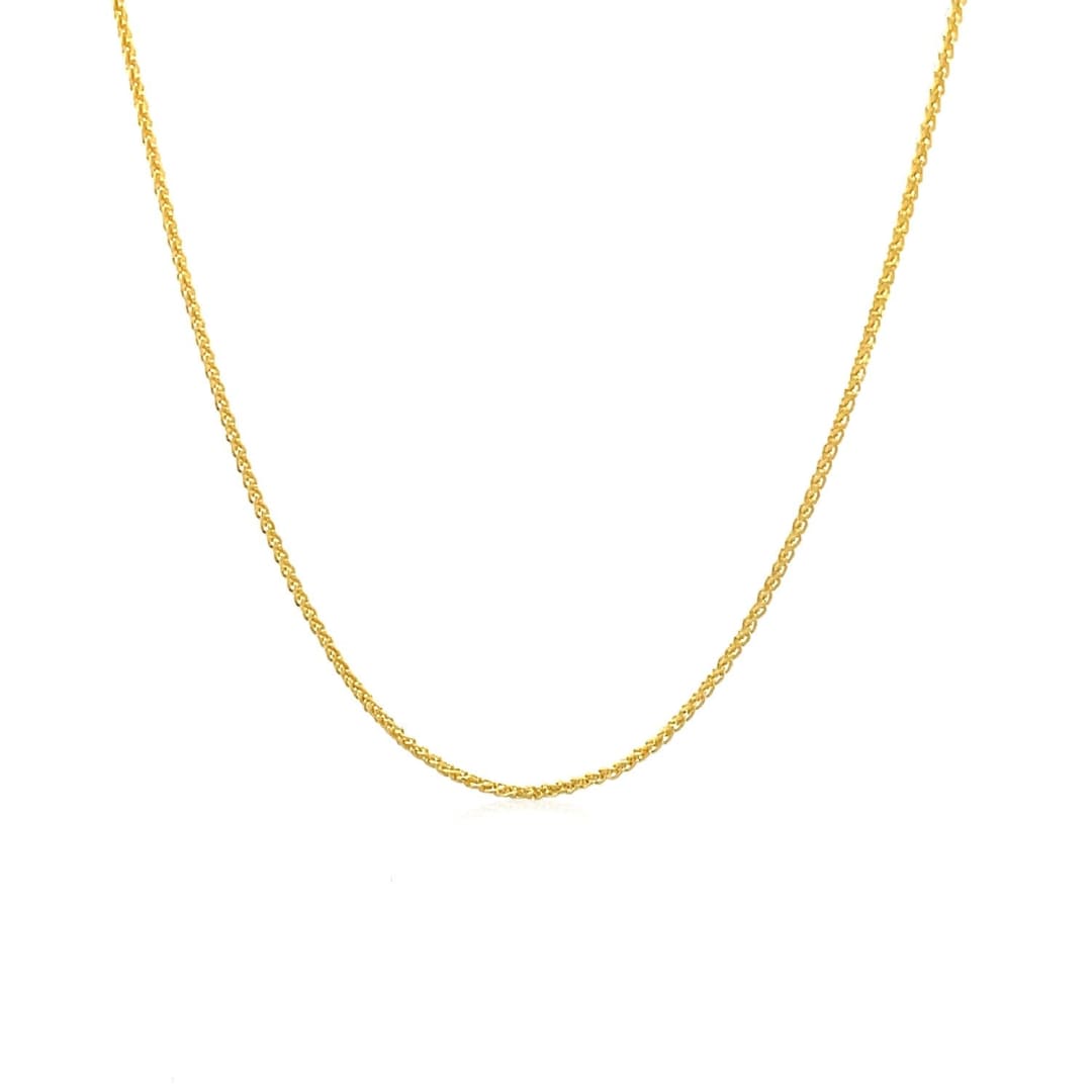 14k Yellow Gold Round Wheat Chain 1.0mm | Richard Cannon Jewelry