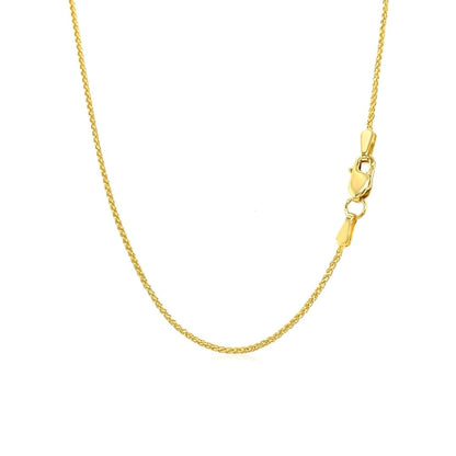 14k Yellow Gold Round Wheat Chain 1.0mm | Richard Cannon Jewelry