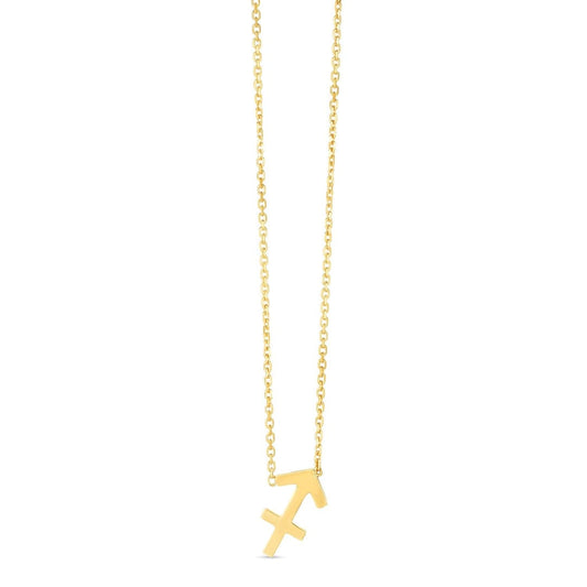 14K Yellow Gold Sagittarius Necklace | Richard Cannon Jewelry