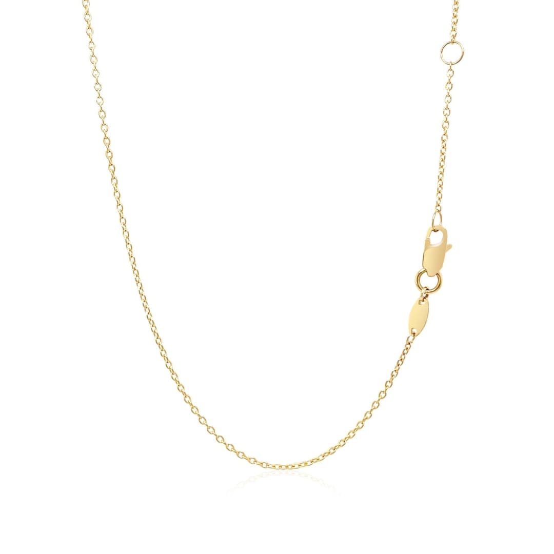 14k Yellow Gold Smooth Flat Horizontal Bar Style Necklace | Richard Cannon Jewelry