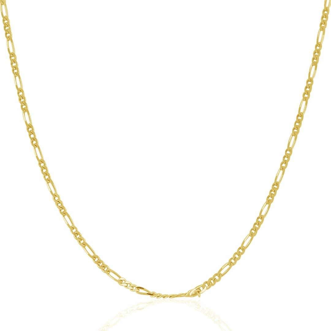 14k Yellow Gold Solid Figaro Chain 1.9mm | Richard Cannon Jewelry