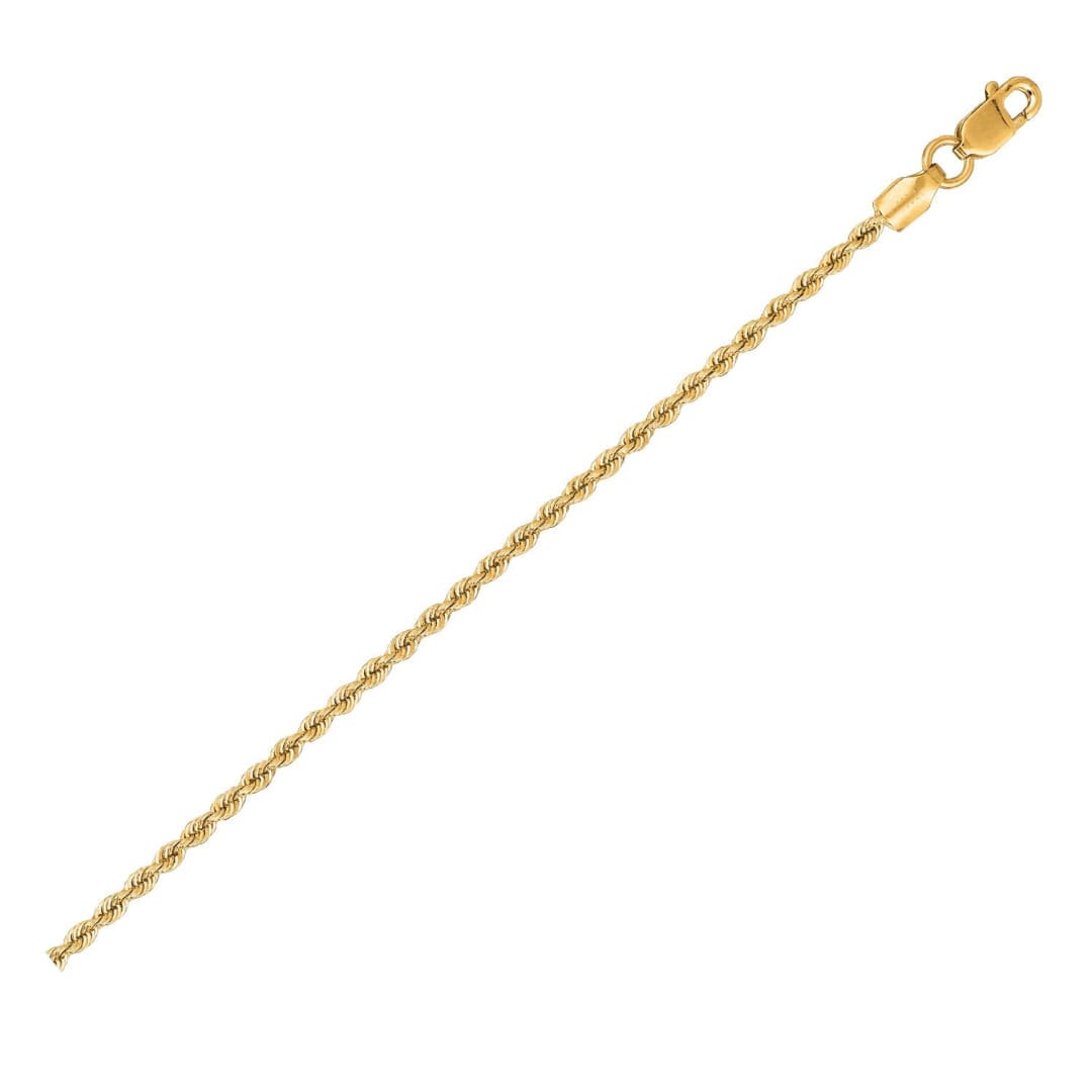 14k Yellow Gold Solid Rope Chain (1.50 mm) | Richard Cannon Jewelry
