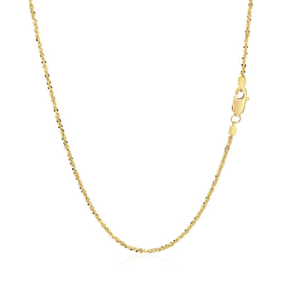 14k Yellow Gold Sparkle Chain 1.1mm | Richard Cannon Jewelry