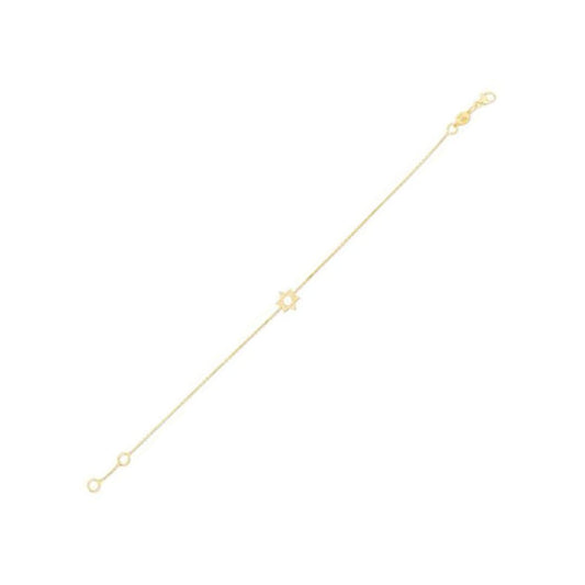 14k Yellow Gold Star of David Bracelet | Richard Cannon Jewelry