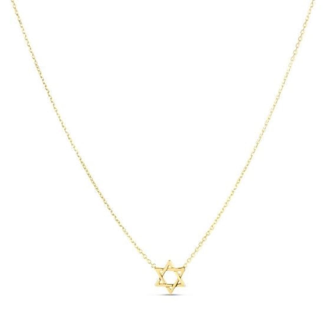 14k Yellow Gold Star of David Necklace | Richard Cannon Jewelry