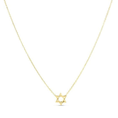 14k Yellow Gold Star of David Necklace | Richard Cannon Jewelry