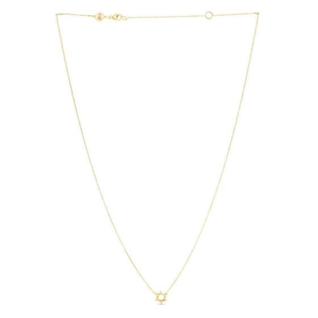 14k Yellow Gold Star of David Necklace | Richard Cannon Jewelry