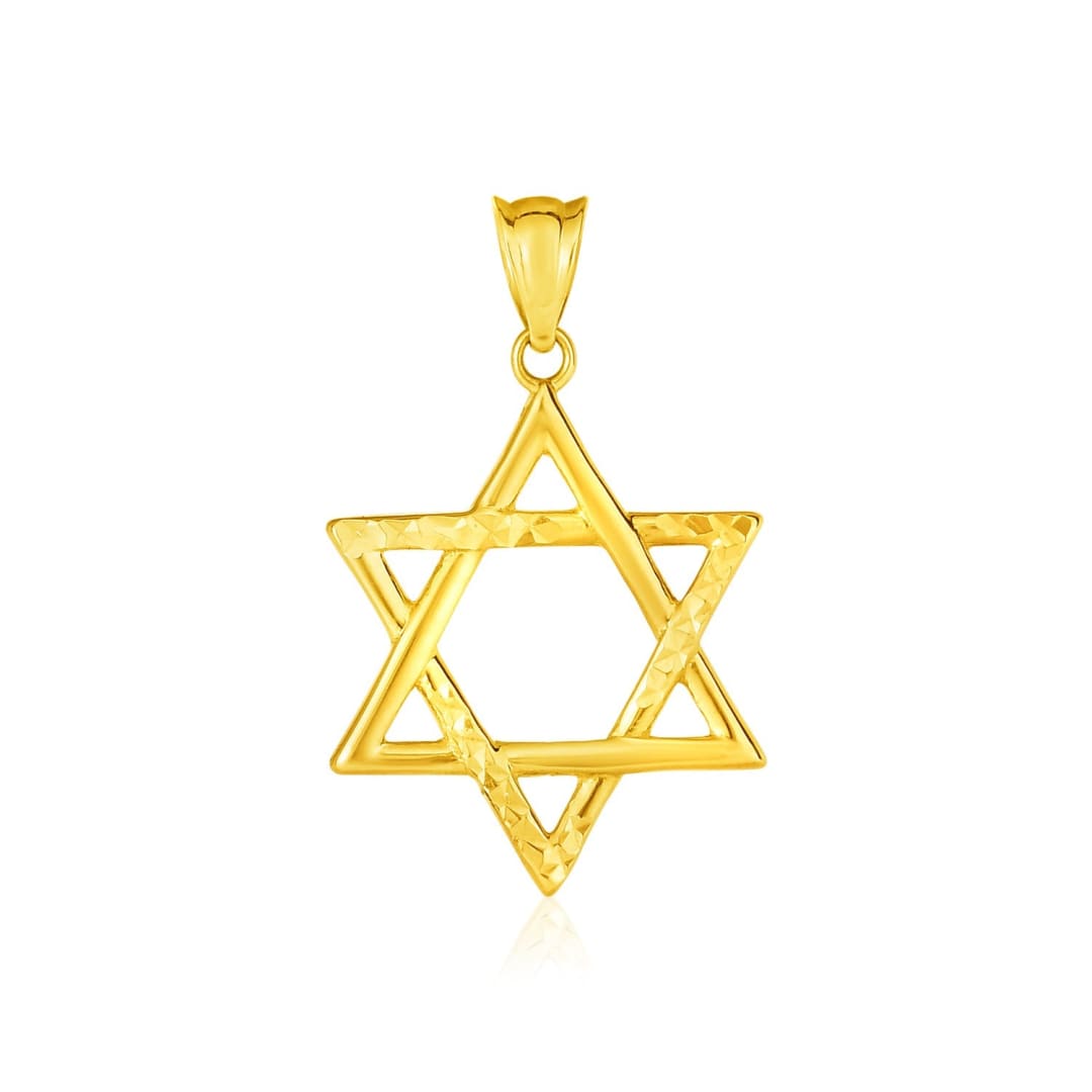 14k Yellow Gold Star of David Pendant | Richard Cannon Jewelry