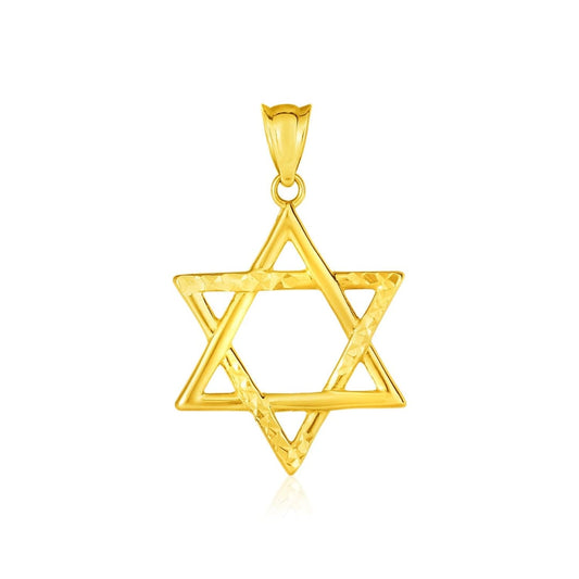 14k Yellow Gold Star of David Pendant | Richard Cannon Jewelry