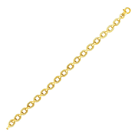 14k Yellow Gold Twisted Link Bracelet | Richard Cannon Jewelry