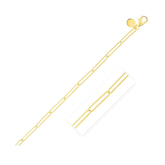 14k Yellow Gold Wire Paperclip Chain (2.7mm) | Richard Cannon Jewelry