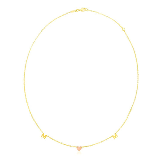 14k Yellow and Rose Gold Mom Necklace | Richard Cannon Jewelry